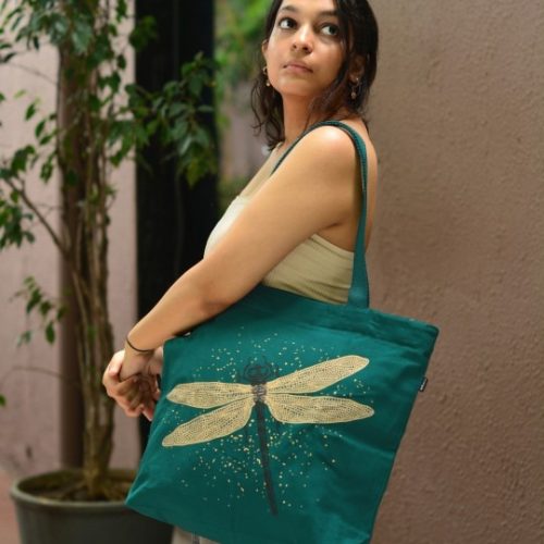 Graphic Printed Oversized Shopper Cotton Tote Bag