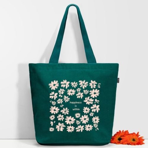 Floral Printed Oversized Shopper Tote Bag