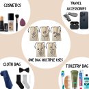 Drawstring Travel Pouch/Bag | Pack of 5