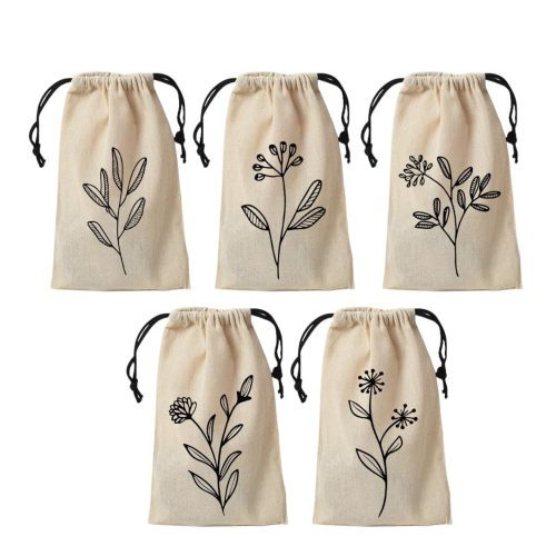 Drawstring Travel Pouch/Bag | Pack of 5